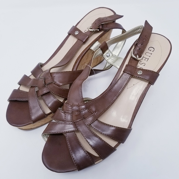 Guess | Strappy Kayce Wedge Platform Sandals (Size 8M) - Picture 4 of 12